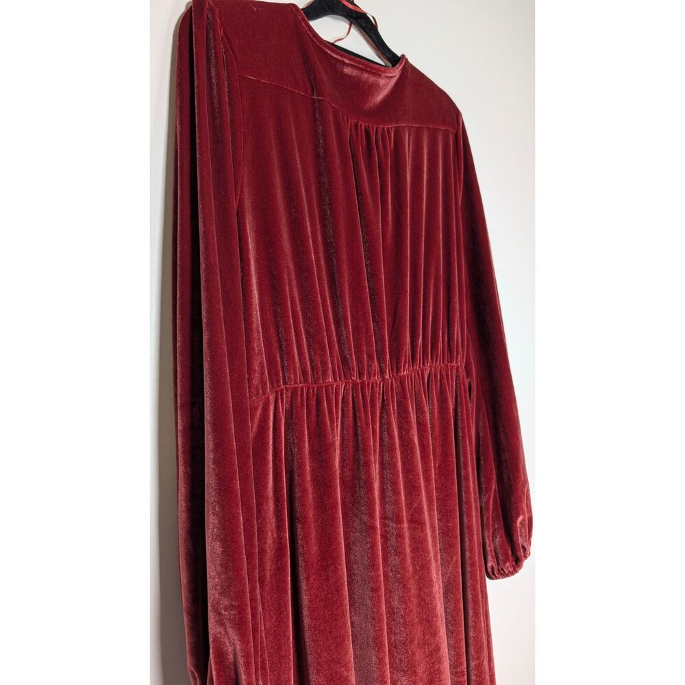 Baltic Born Velvet Maxi Dress L/XL Dusty Rose Romantic Wedding Guest Holiday - Picture 9 of 12